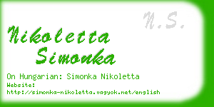 nikoletta simonka business card